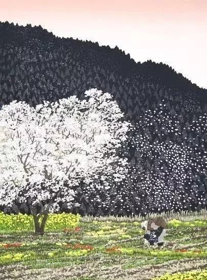 中国唐朝的斑斓山色水月之美