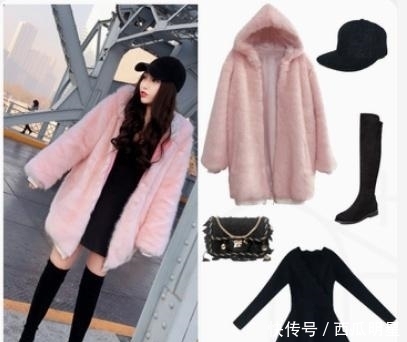 毛绒|小个子女生冬季日常穿搭,毛绒外套搭半身裙显高显瘦,保暖又优雅