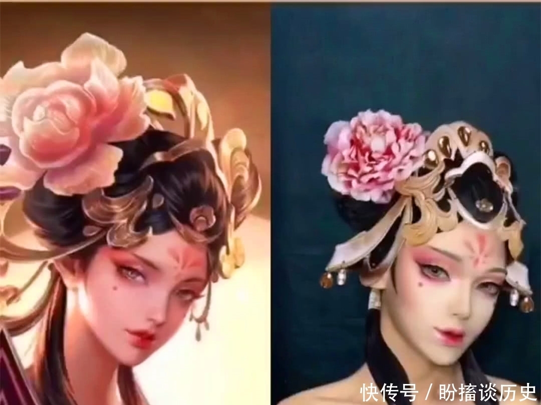 博主仿妆“杨玉环”,开局:就这两下子,看到成品:能把手寄来吗