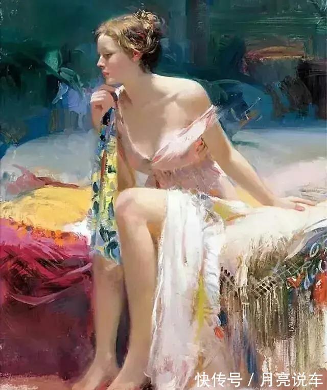 红磨坊的舞会!两幅丰腴俊美的女人体油画,因表现形式不同,给人不同的审美感受