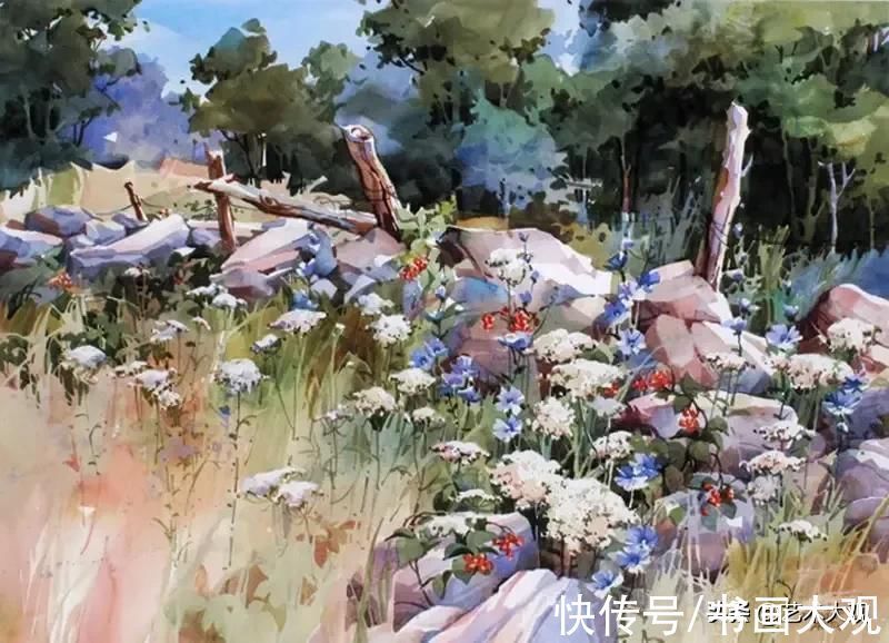 手绘#充满阳光的色彩温暖而亮丽|水彩手绘作品欣赏