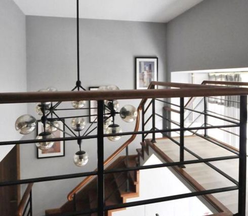 楼梯|50㎡工业风复式小户型,超大视野,简约舒适新风尚