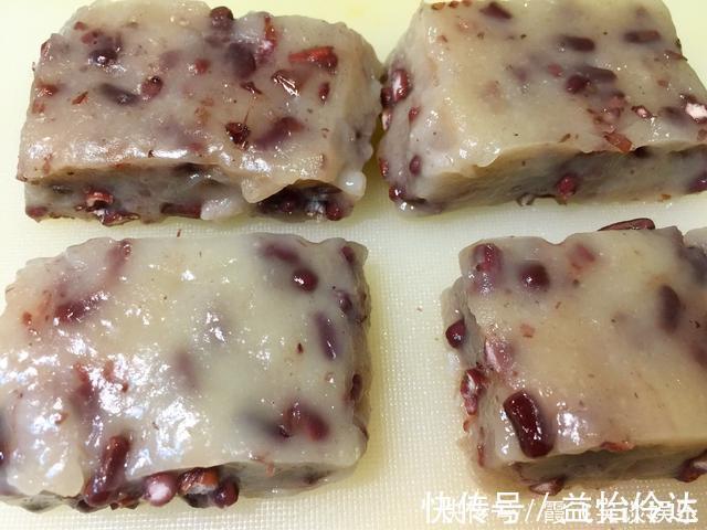 红豆糯米糕|一碗糯米粉 一把红豆 上锅一蒸 做出来的红豆糯米糕软糯Q弹超简单