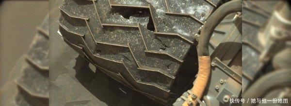 5500万公里外好奇号传回照片,火星车轮子开裂了,NASA:真实画面