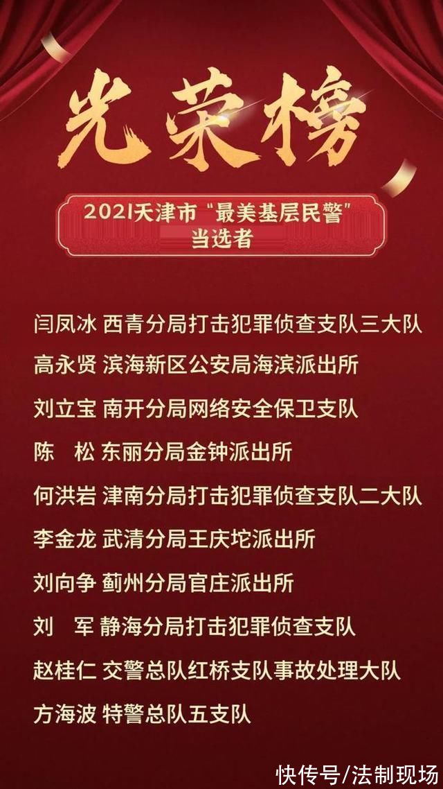 公安|2021天津市“最美基层民警”评选结果揭晓