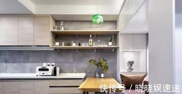 收纳|50平米轻奢公寓超漂亮,改造传统设计,舍弃客厅,整体利用率极高