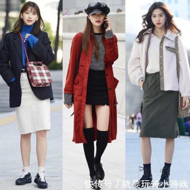 现在流行外套+裙装,看韩国女生“养眼街拍”,信手拈来最时髦