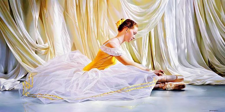 神韵&神韵优雅芭蕾舞者 油画 太奢美了!