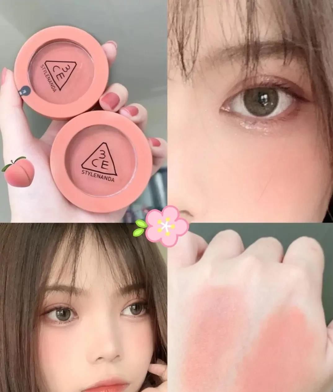 粉粉嫩嫩的桃花妆这样画，洋溢着暖春的气息，温柔又带点小妩媚