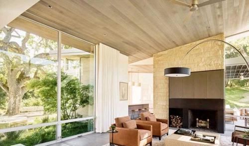 庭院|山中造个别墅,院中百年古树,庭院、壁炉、泳池,奢侈生活美如画