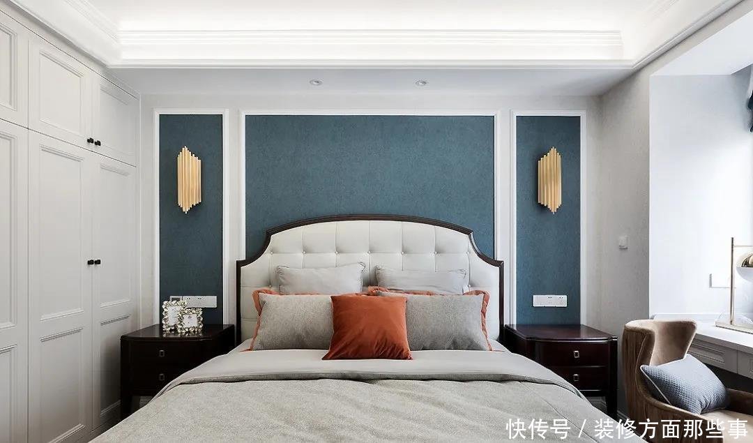 碧桂园|111平美式三居室,采用墨绿色点缀整个空间雅奢氛围蔓延开来