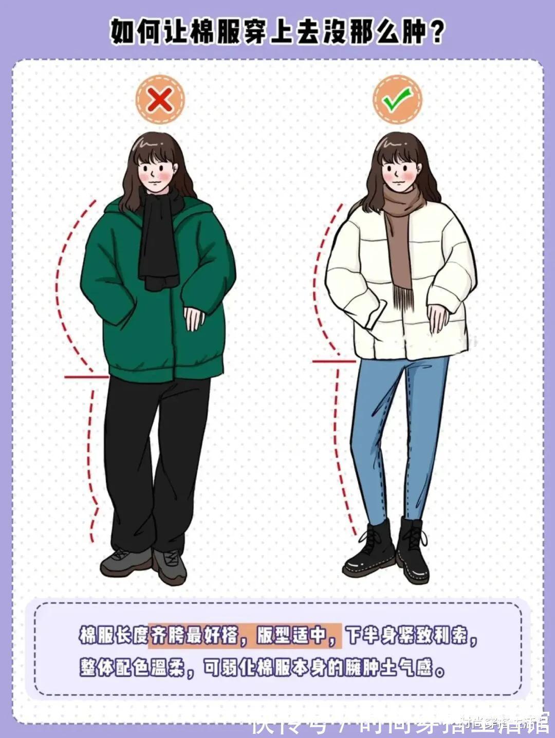 小仙女|一件普通的棉服，为什么你穿上就显胖？这4种穿法建议收藏起来