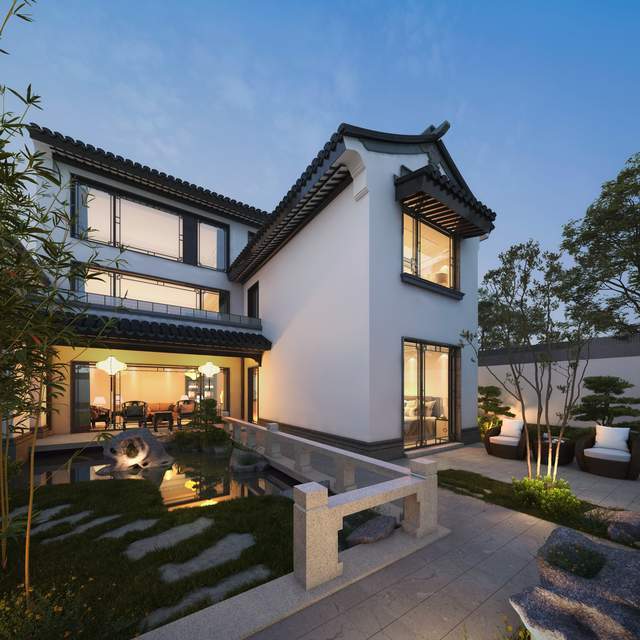 北京四合院|浙江湖州又一乡墅封顶,乡本新中式—理想的农村养老住宅