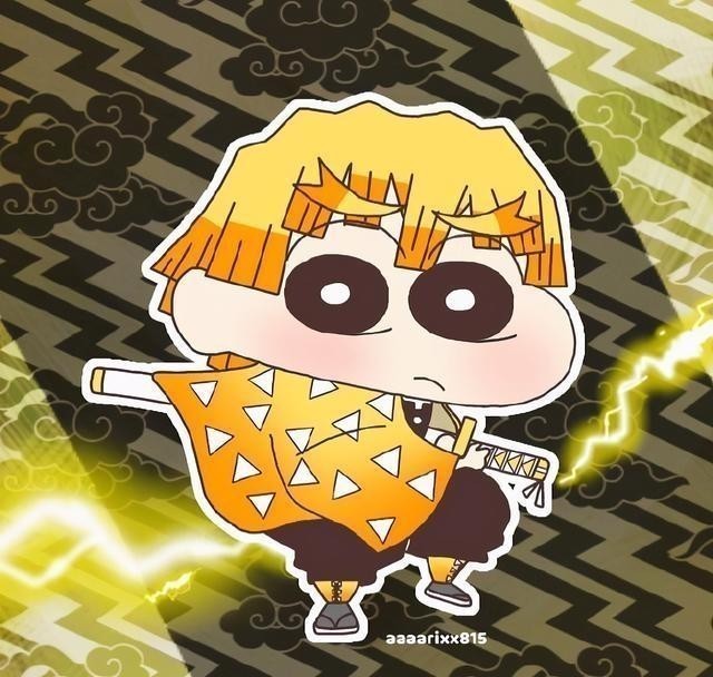 蠟筆小新|蠟筆小新版《鬼滅之刃》,還我蝴蝶和禰豆子,我現在滿腦子哎嘿嘿