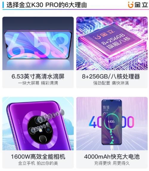 拍照|金立K30 Pro上市：后置5孔 只有一个能拍照 卖给谁？