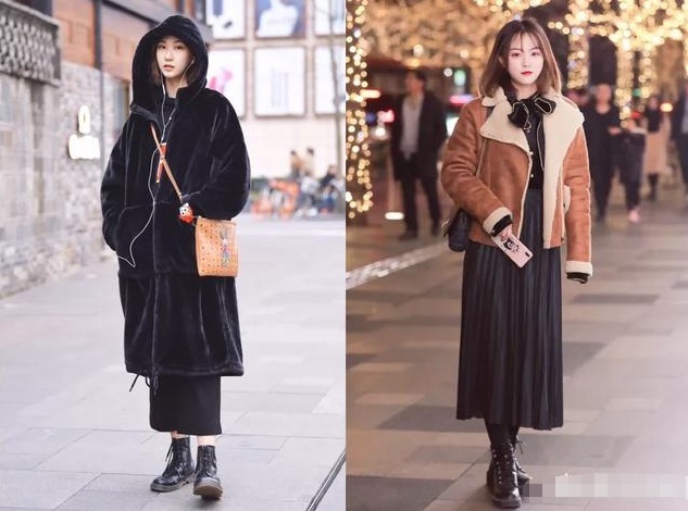 百搭 一双鞋子过一冬,马丁靴的功劳真大,显脚小还百搭,省心还省钱