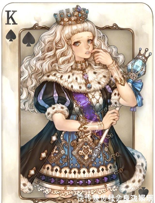黑桃|画师绘制“卡牌真人化”,采用复古中世纪风格,变身繁琐风美少女!