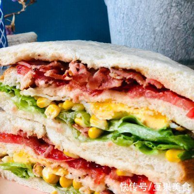 米饭|#丘比三明治#香煎培根三明治这样做，秒变米饭杀手