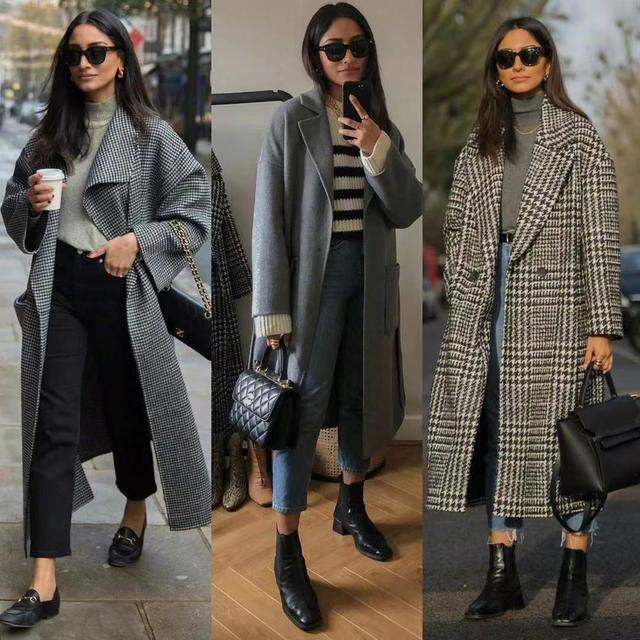 好看的穿搭谁都喜欢!“大衣+裤子”正流行,显瘦显气质