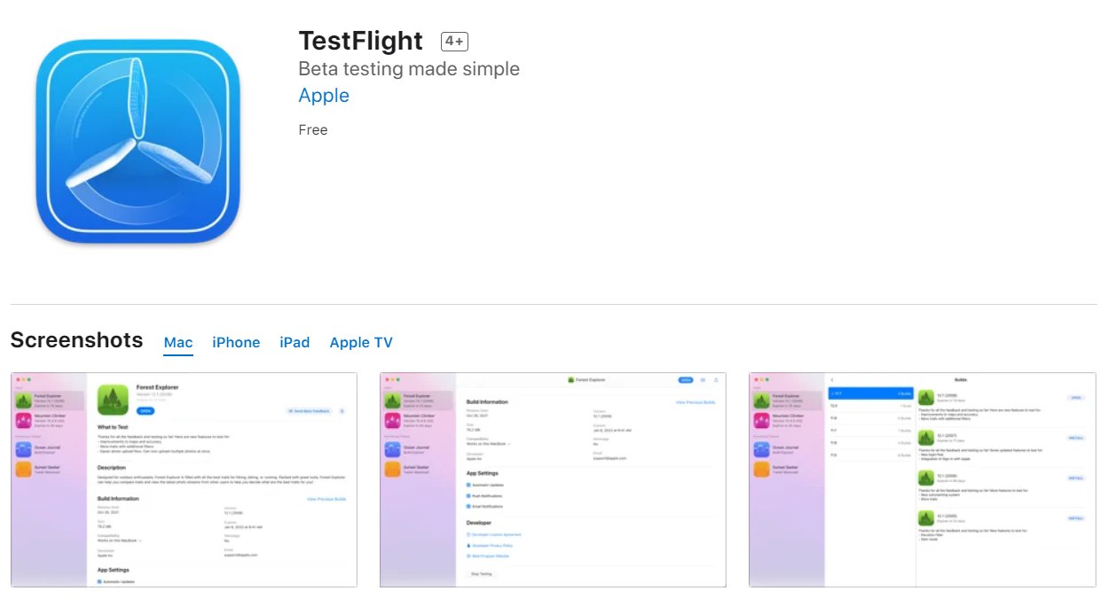 bet苹果 macOS 版 TestFlight 正式发布，开发者可邀请用户测试应用