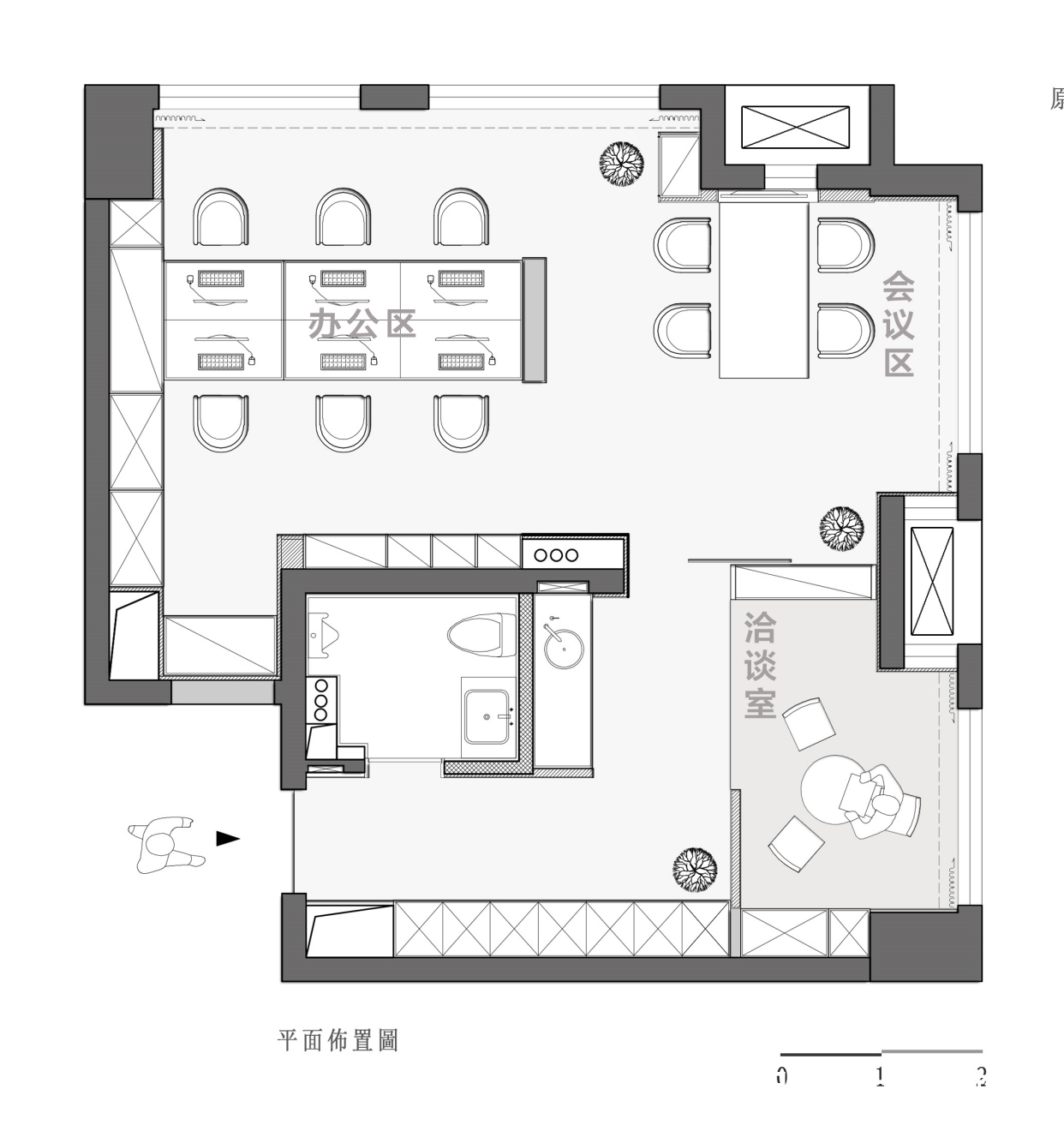洽谈室|商住两用房的公司装修案例参考