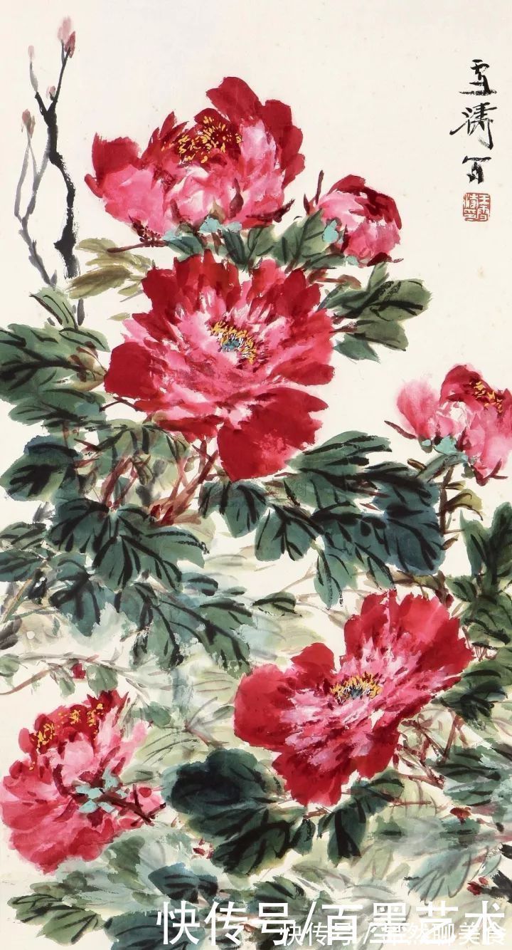 小写意@唯有牡丹真国色!小写意牡丹画150幅,美醉了