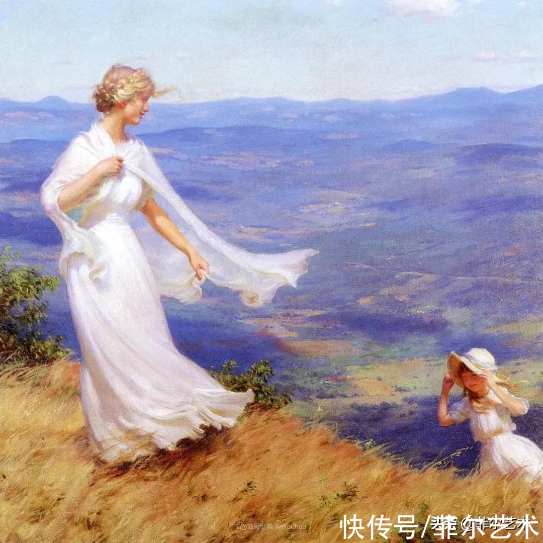 curran#美国画家画笔下的女人，犹如春天的茉莉花，清香、娇艳而不失典雅