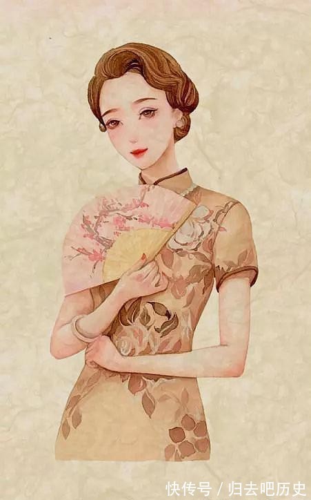 民国时期|民国时期最美的旗袍插画,将东方女性的身材美展露无疑