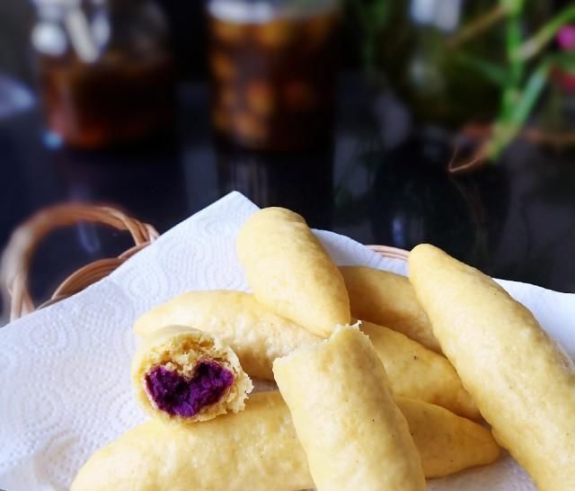 杂粮|玉米粉紫薯包,用玉米粉和紫薯做一款杂粮包,吃着非常棒