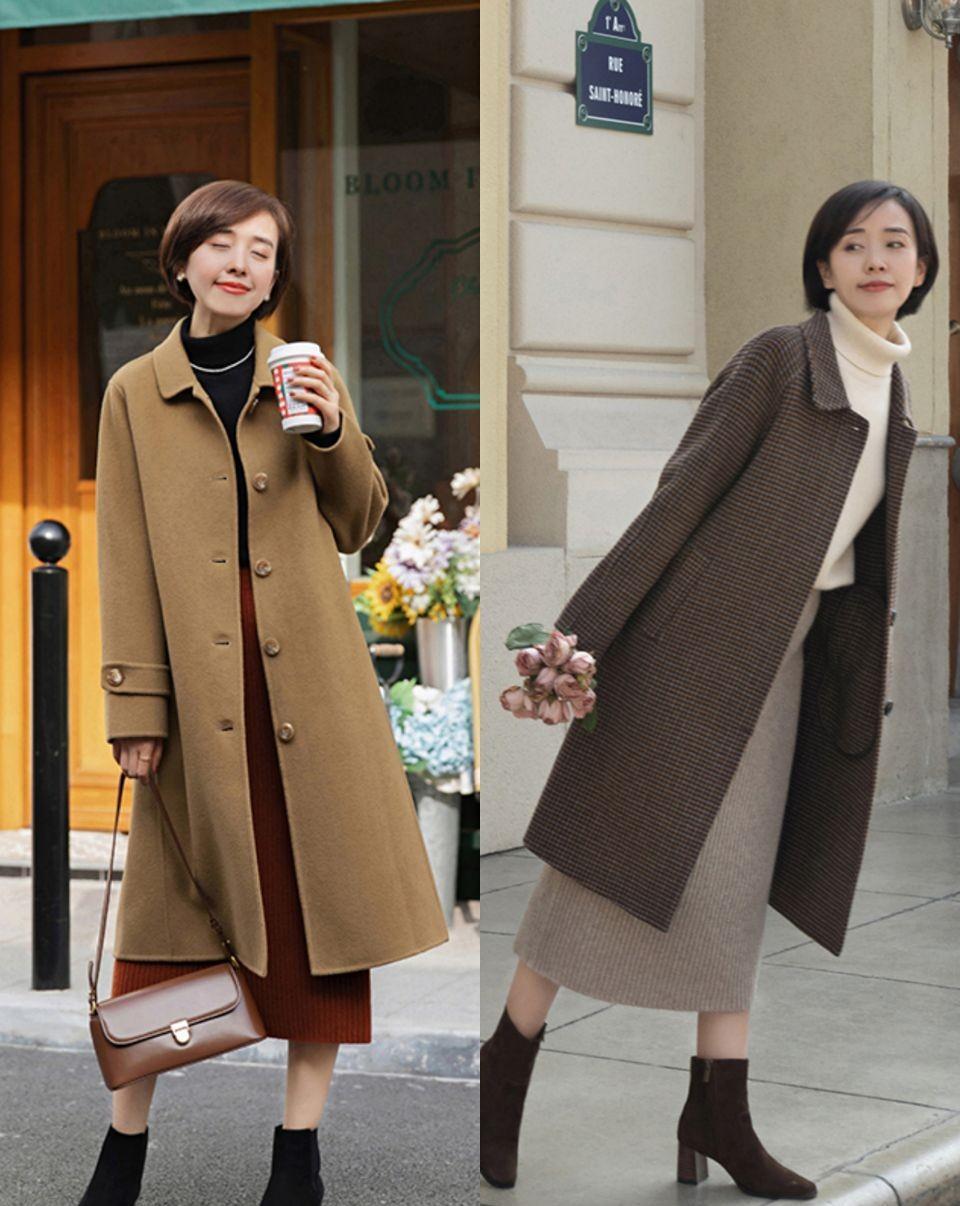 减龄 大衣下面别总配裤子,今年更流行这样搭,40岁女人穿减龄又洋气