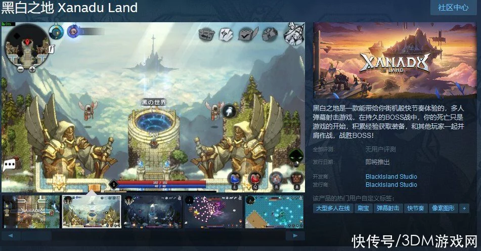 传奇私服多人弹幕射击游戏《黑白之地》Steam页面上线 支持简体中文