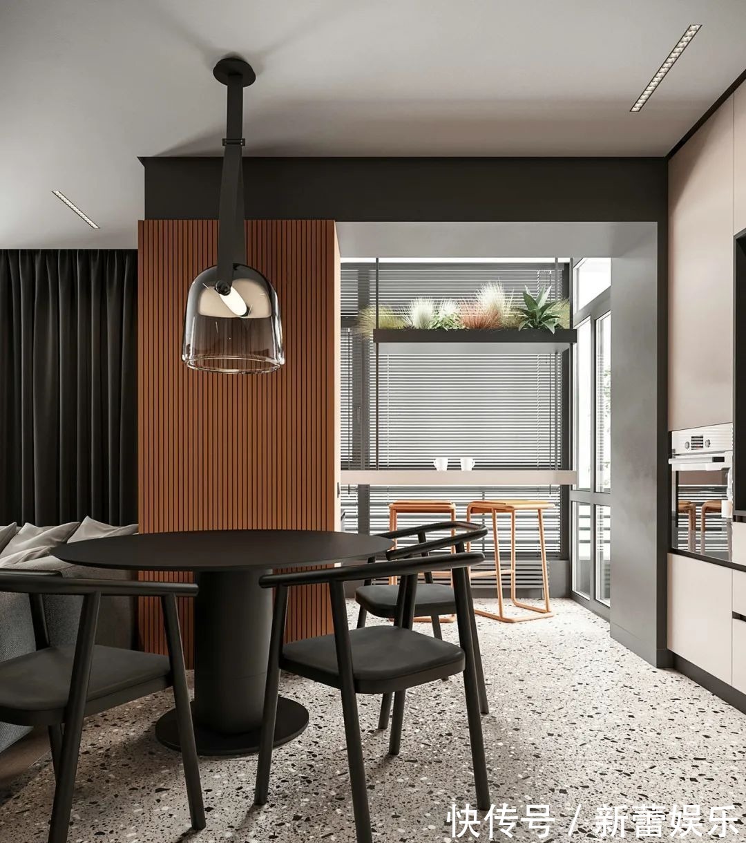 衣帽间|70㎡现代简约,沉稳高级灰,以橙色点缀,营造安静优雅的美