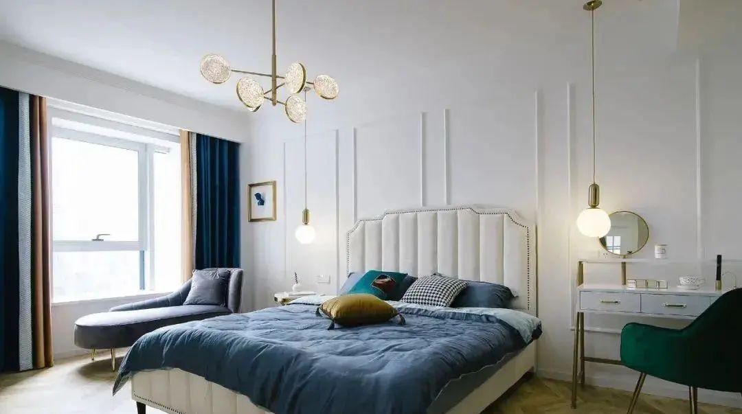 搭配|轻奢雅致的美式风卧室，让你的小户型显得更加温馨大气