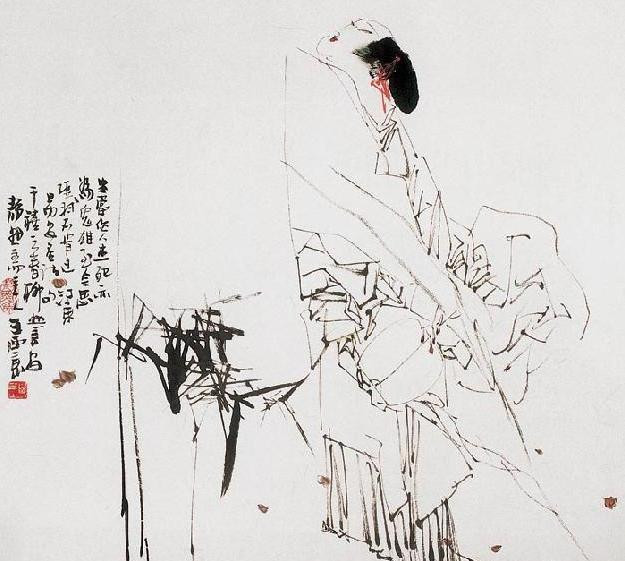 绘画作品@王西京的人物绘画作品,太有个性了!