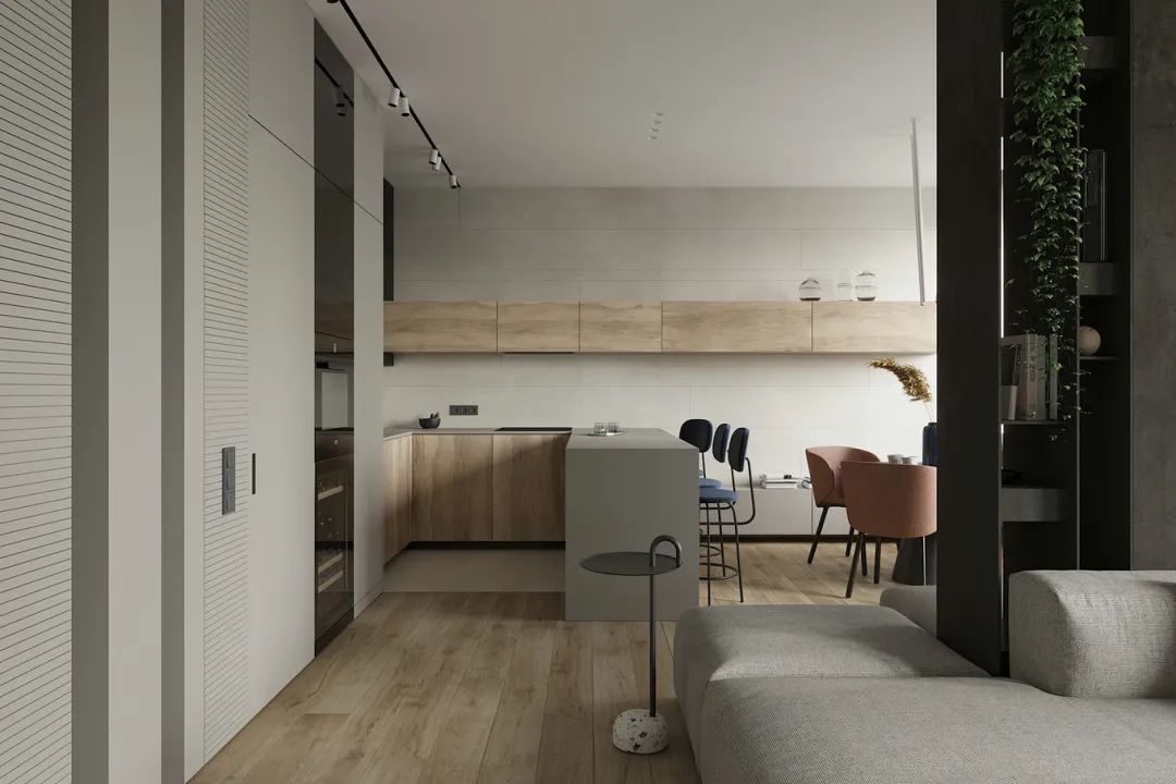 墙面|93㎡现代简约，简洁朴素+低调的灰色，营造舒适从容的氛围感