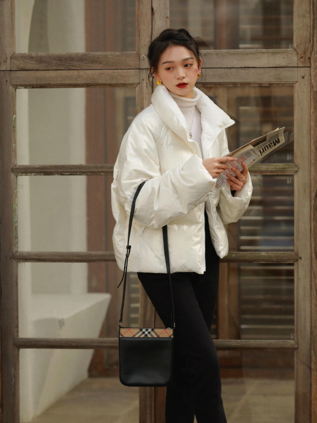 白色 真正优雅的“羽绒服”从不臃肿,保暖又高级,教你穿出高挑感