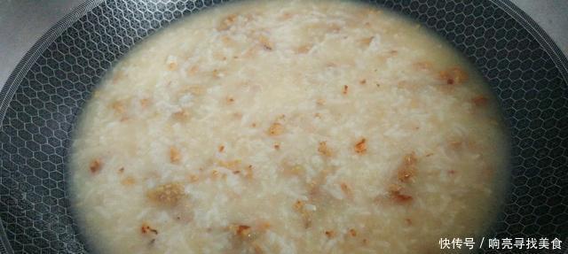 猪肉馅|油菜海米肉碎粥充满肉香的粥,好喝有营养