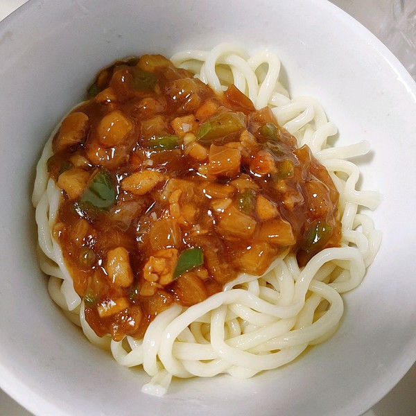 茄子肉丁打卤面