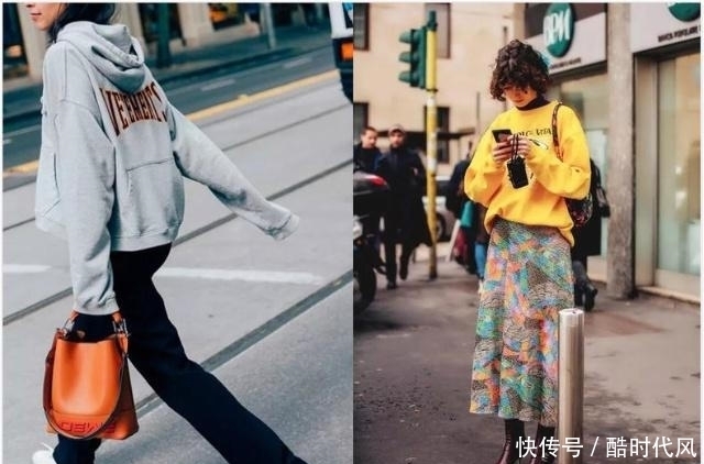 冬天流行的除了大衣,还有牛仔和卫衣,都是必备单品