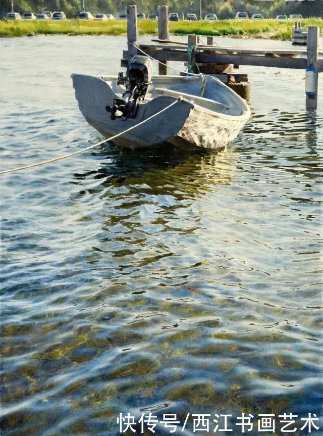 克拉科夫$这位瑞典水彩画家把海边的石头质感画得好极了