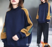 简约|今年流行的“多色拼接卫衣”,不挑年龄,随性简约,时髦减龄