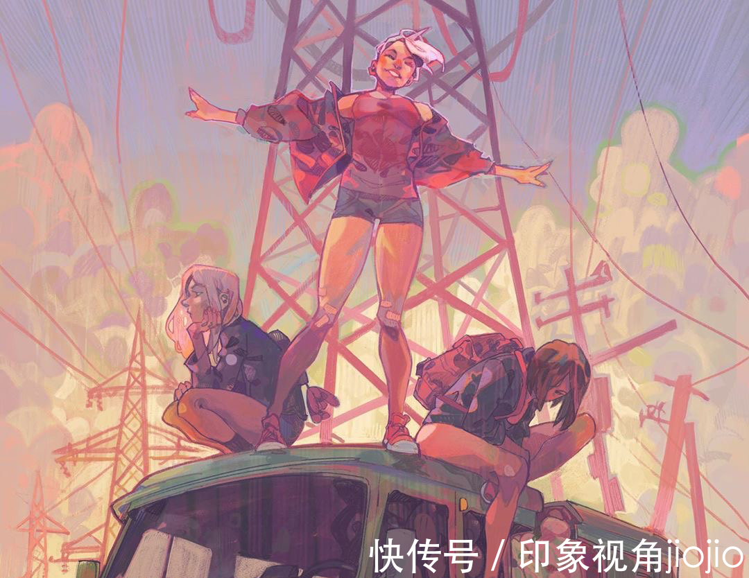 插画@耐人寻味的浮生绘影,充满强烈的美漫元素,有着吸引人的魄力