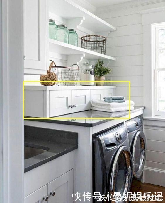 柜体|还是师傅想的周到，洗衣柜加30公分到台面，邻居定制都没我家实用