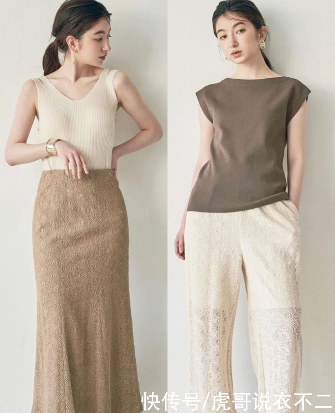 咖啡色|40岁的女人要穿的朴素，学会合理使用白色，花样百变还好看