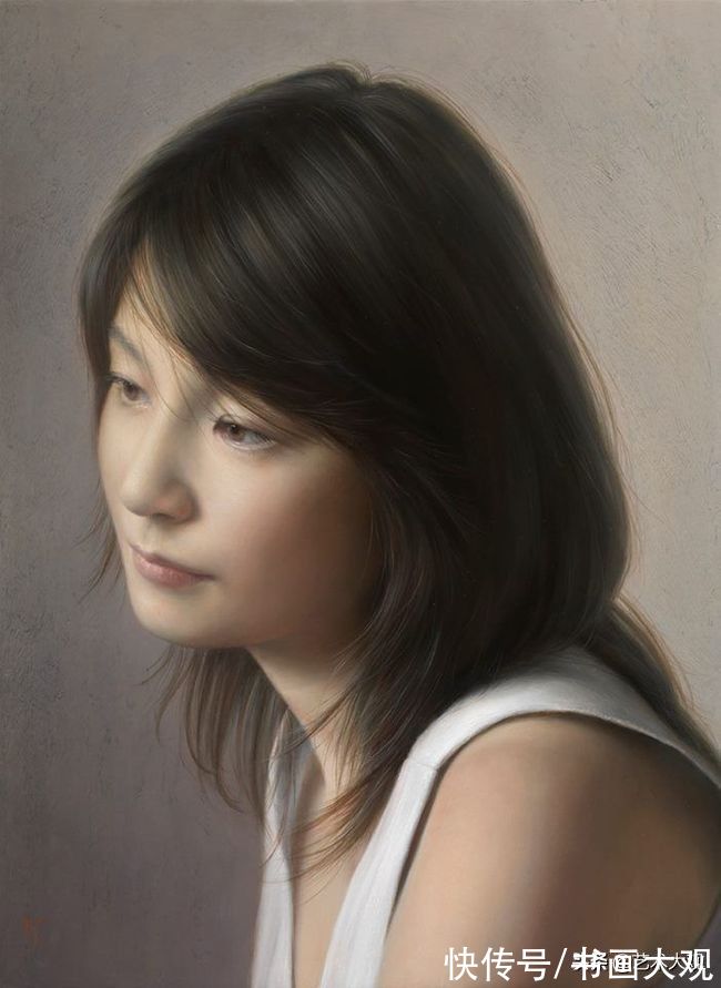 李贵君#日本现代女性肖像绘画——新生代具象画家塩谷亮人物油画作品欣赏