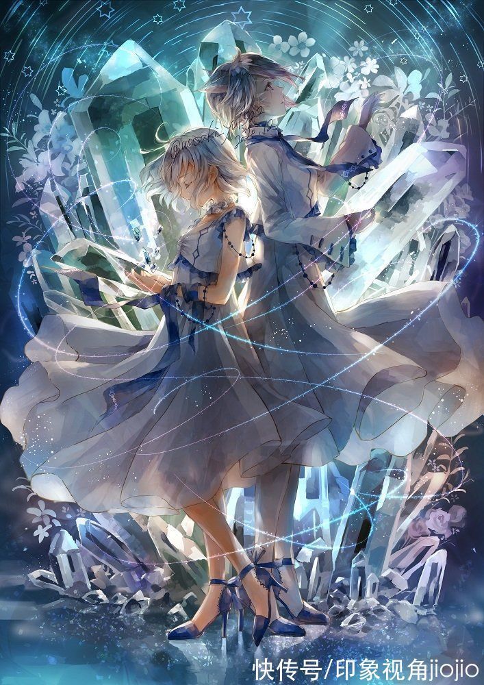 插画师@色彩绚丽的少女插画,用色大胆使画面极具感染力