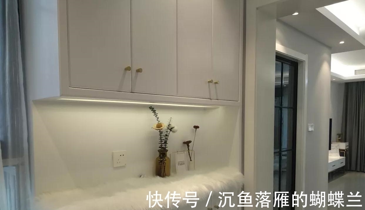 书桌柜|160㎡新房，装修花了38W，全屋简约舒适，电视墙实在喜欢！晒晒