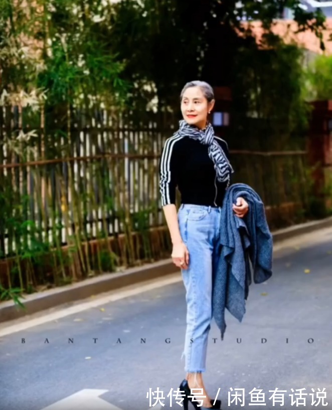羡慕|70岁“天蝎奶奶”火了,穿牛仔装又美又飒,身材曲线年轻人都羡慕