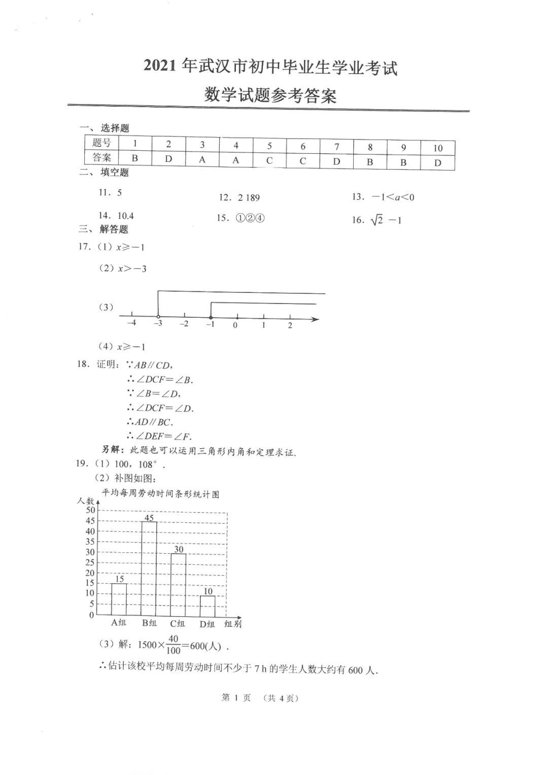 武汉|刚刚！武汉2021年中考试卷及参考答案出炉！