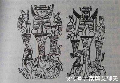 戴胜|山海经:鸡头人与牛头人,为何侍立于西王母与东王公,他们是谁?